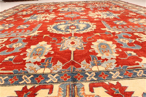 Kazak Yellow Hand Knotted 130 X 163 Area Rug 250-28806 Image 4
