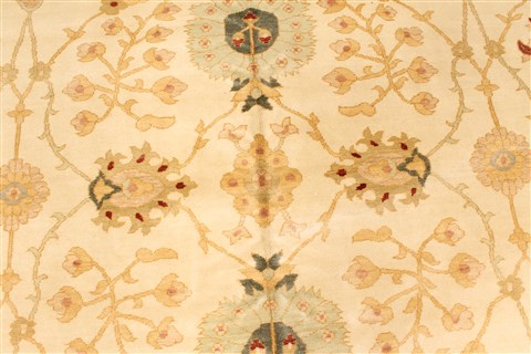 Chobi Beige Hand Knotted 122 X 156 Area Rug 250-28808 Image 2
