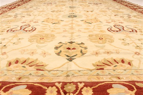 Chobi Beige Hand Knotted 122 X 156 Area Rug 250-28808 Image 4