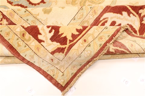 Chobi Beige Hand Knotted 122 X 156 Area Rug 250-28808 Image 6