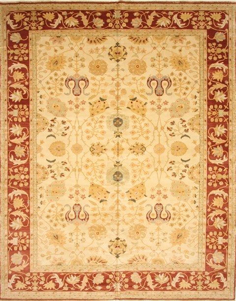 Chobi Beige Hand Knotted 122 X 156 Area Rug 250-28808 Image 0