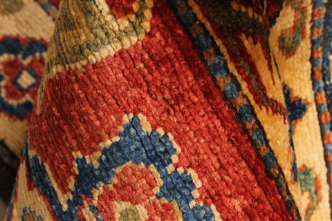Kazak Yellow Hand Knotted 114 X 165 Area Rug 250-28811 Image 10