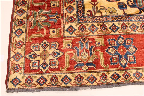 Kazak Yellow Hand Knotted 114 X 165 Area Rug 250-28811 Image 1