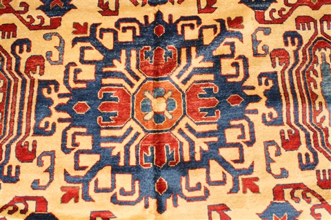 Kazak Yellow Hand Knotted 114 X 165 Area Rug 250-28811 Image 2