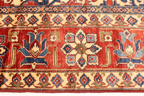 Kazak Yellow Hand Knotted 114 X 165 Area Rug 250-28811 Image 3