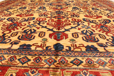 Kazak Yellow Hand Knotted 114 X 165 Area Rug 250-28811 Image 4