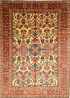 Pakistani Kazak Yellow Rectangle 11x16 ft Wool Carpet 28811