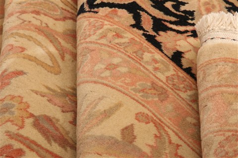 Tabriz Brown Hand Knotted 90 X 119 Area Rug 100-28812 Image 2