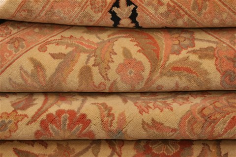 Tabriz Brown Hand Knotted 90 X 119 Area Rug 100-28812 Image 3