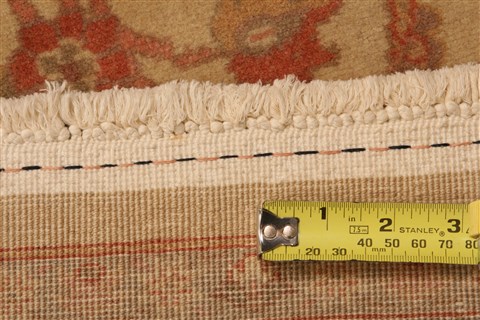 Tabriz Brown Hand Knotted 90 X 119 Area Rug 100-28812 Image 4