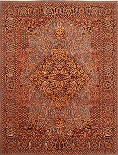Romania Tabriz Red Rectangle 9x12 ft Wool Carpet 28813