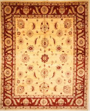 Pishavar Beige Hand Knotted 12'7" X 15'10"  Area Rug 250-28814