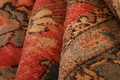 Oushak Red Hand Knotted 93 X 120 Area Rug 100-28816 Image 3