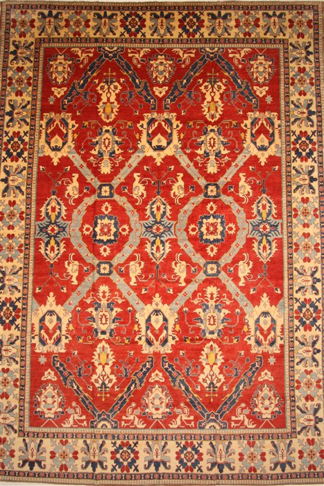 Kazak Red Hand Knotted 147 X 212  Area Rug 250-28825 Image 0