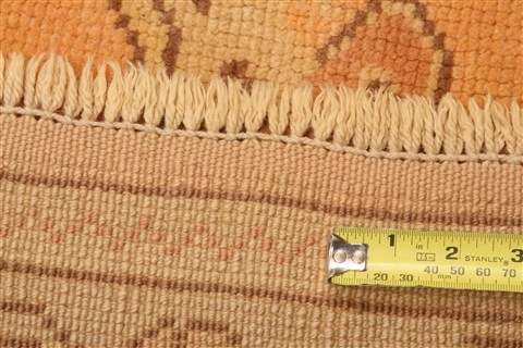 Oushak Orange Hand Knotted 94 X 121 Area Rug 100-28828 Image 5