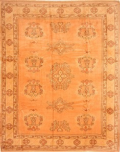 Oushak Orange Hand Knotted 9'4" X 12'1"  Area Rug 100-28828