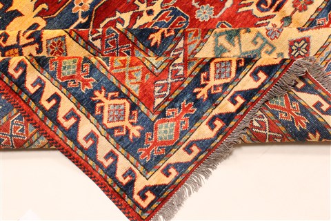 Kazak Yellow Hand Knotted 144 X 208 Area Rug 250-28829 Image 4