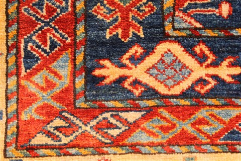 Kazak Yellow Hand Knotted 144 X 208 Area Rug 250-28829 Image 6
