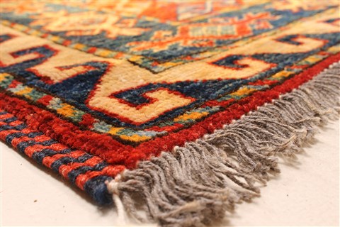 Kazak Yellow Hand Knotted 144 X 208 Area Rug 250-28829 Image 7