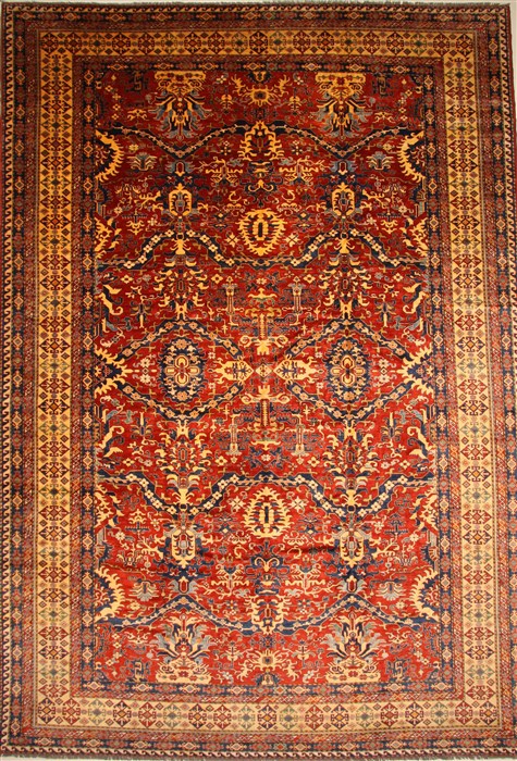 Kazak Yellow Hand Knotted 144 X 208 Area Rug 250-28829 Image 0