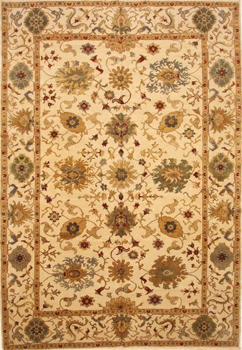Chobi Beige Hand Knotted 104 X 150  Area Rug 250-28833 Image 0