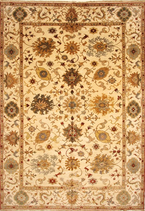 Chobi Beige Hand Knotted 106 X 151  Area Rug 250-28841 Image 0