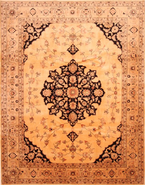 Tabriz Beige Hand Knotted 810 X 112 Area Rug 100-28842 Image 0