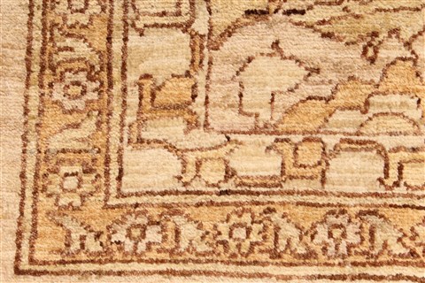 Pishavar Beige Hand Knotted 120 X 203 Area Rug 250-28843 Image 8