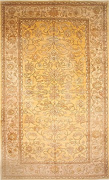 Pakistani Pishavar Beige Rectangle 12x18 ft Wool Carpet 28843