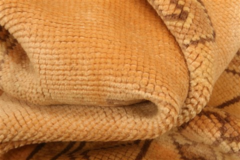 Oushak Orange Hand Knotted 97 X 124 Area Rug 100-28845 Image 1