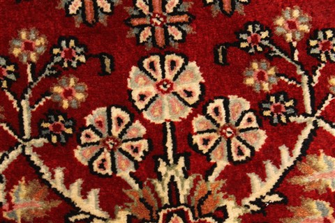 Sarouk Beige Hand Knotted 28 X 40 Area Rug 250-28851 Image 4