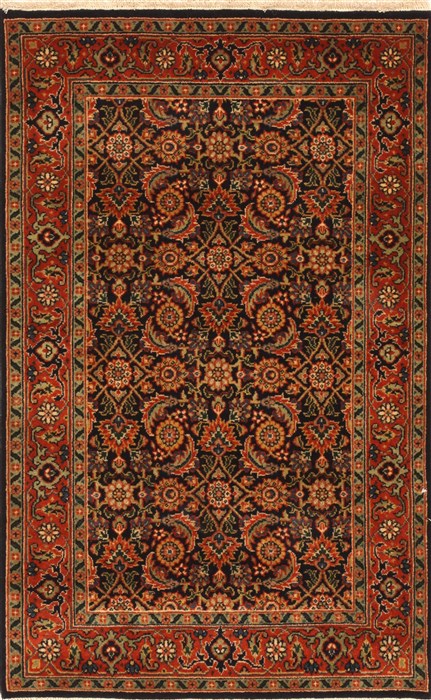 Herati Brown Hand Knotted 27 X 40 Area Rug 250-28855 Image 0