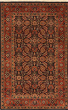 Indian Herati Brown Rectangle 3x4 ft Wool Carpet 28855