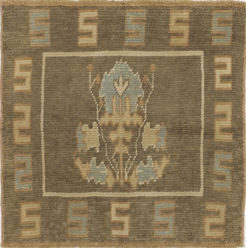 Oushak Brown Square Hand Knotted 40 X 40  Area Rug 500-28877 Image 0