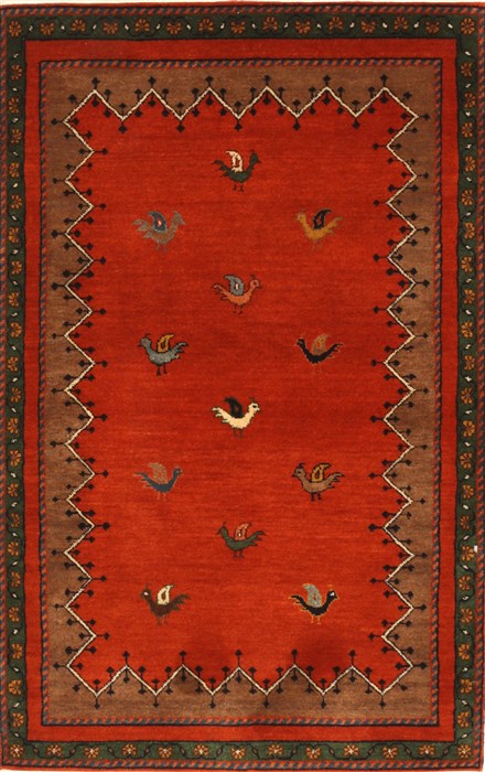 Gabbeh Brown Hand Knotted 26 X 311 Area Rug 250-28926 Image 0