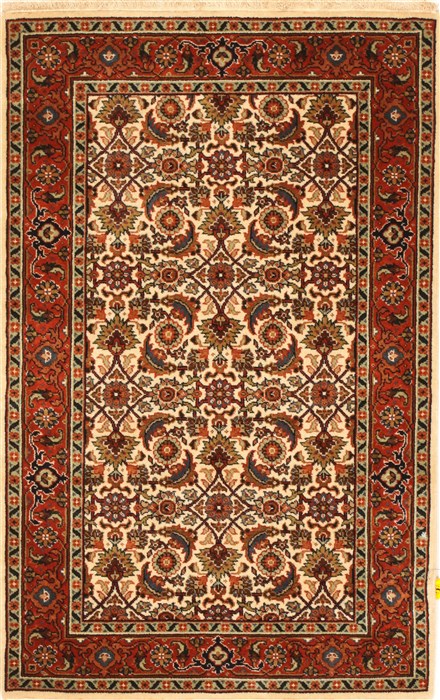 Herati Beige Hand Knotted 27 X 40 Area Rug 250-28940 Image 0