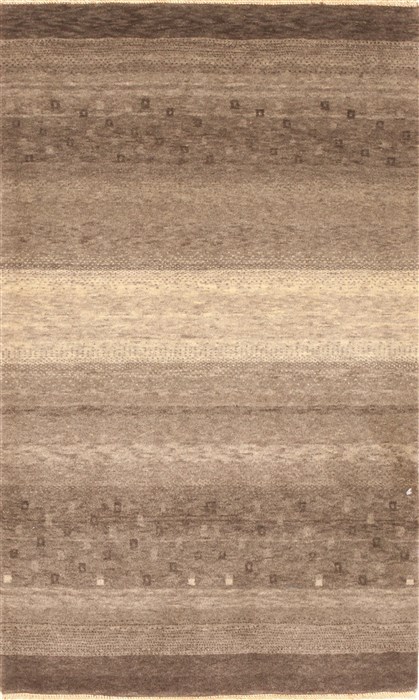 Gabbeh Grey Hand Knotted 27 X 42 Area Rug 250-28947 Image 0
