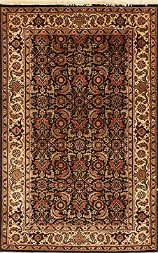 Indian Herati Green Rectangle 2x4 ft Wool Carpet 28957