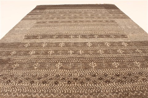 Gabbeh Grey Hand Knotted 26 X 311 Area Rug 250-28959 Image 3