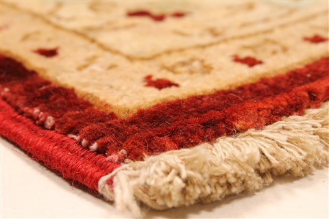 Pishavar Beige Hand Knotted 27 X 40 Area Rug 250-28961 Image 7