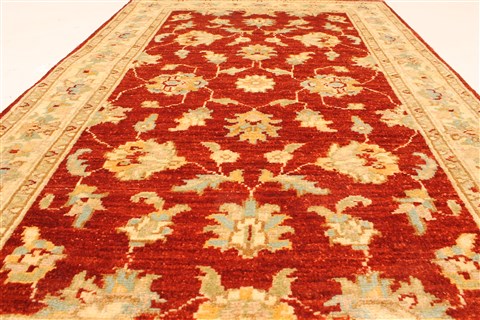 Pishavar Beige Hand Knotted 28 X 42 Area Rug 250-28968 Image 4