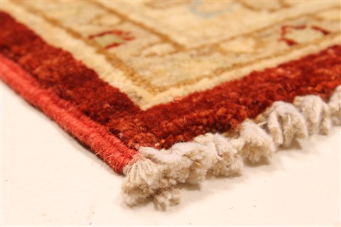 Pishavar Beige Hand Knotted 28 X 42 Area Rug 250-28968 Image 8
