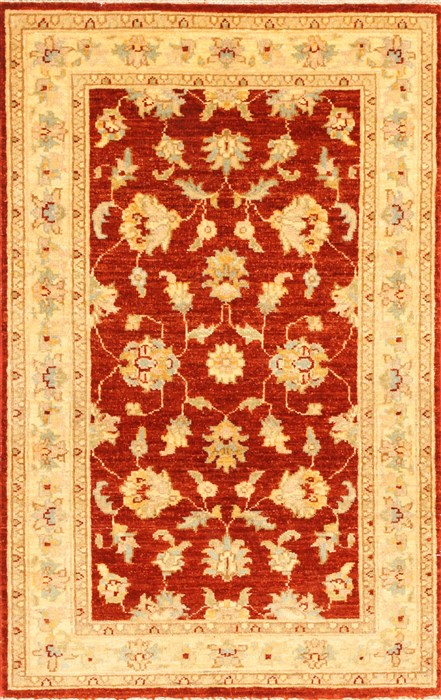 Pishavar Beige Hand Knotted 28 X 42 Area Rug 250-28968 Image 0