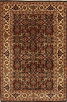 Indian Herati Green Rectangle 3x4 ft Wool Carpet 28969