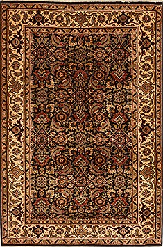 Indian Herati Green Rectangle 3x4 ft Wool Carpet 28969
