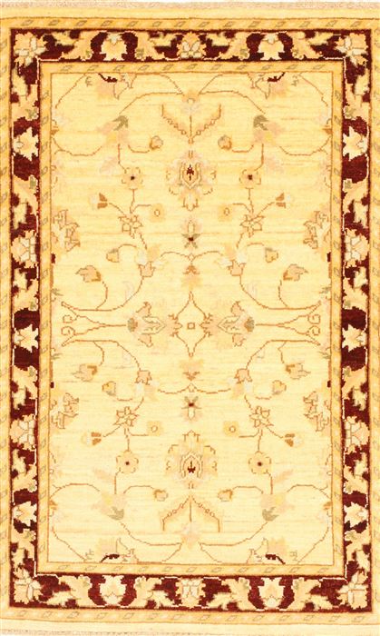 Pishavar Beige Hand Knotted 27 X 42 Area Rug 250-28970 Image 0