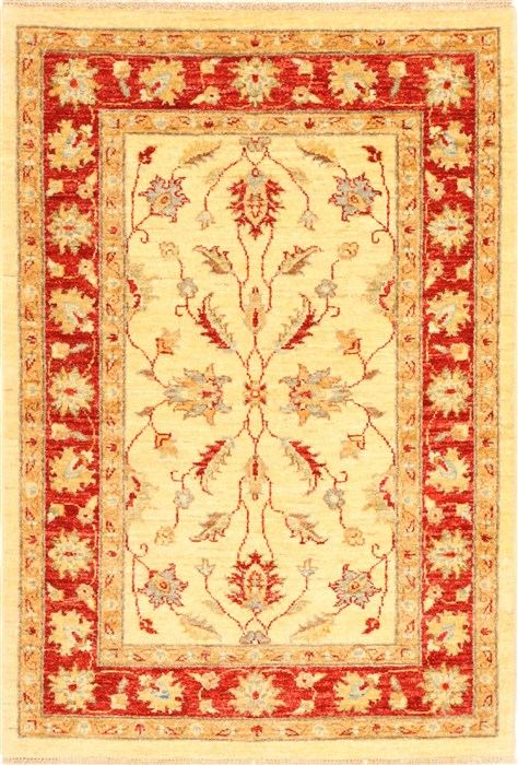 Pishavar Beige Hand Knotted 29 X 40 Area Rug 250-28982 Image 0