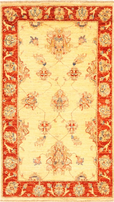 Pishavar Beige Hand Knotted 26 X 45 Area Rug 250-28984 Image 0