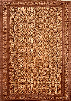 Tabriz Brown Hand Knotted 8'5" X 12'1"  Area Rug 100-28985