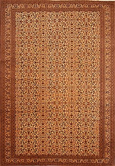 Tabriz Brown Hand Knotted 8'5" X 12'1"  Area Rug 100-28985